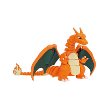 Lade das Bild in den Galerie-Viewer, Glurak als bewegliche Pokemon Figur mit Ei