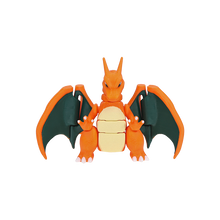 Lade das Bild in den Galerie-Viewer, Glurak als bewegliche Pokemon Figur mit Ei