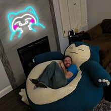 Lade das Bild in den Galerie-Viewer, Snorlax Relaxo LED Neon Wandlampe Pokemon Wand Deko