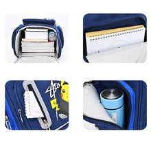 Lade das Bild in den Galerie-Viewer, Pokemon Schul Rucksack mit Pikachu Pokemon Motiv in Blau oder Gelb