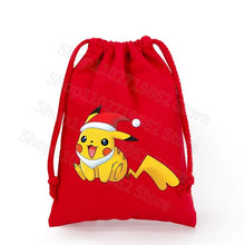 Lade das Bild in den Galerie-Viewer, Weihnachtliche Pokemon Pikachu Tassche mit Kordel für Nikolaus, Weihnachten Geschenke etc.