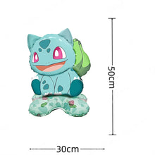 Lade das Bild in den Galerie-Viewer, 4er Set Pikachu Ballons mit Bisasan, Schiggy, Glumanda als Deko für Feier, Geburtstag