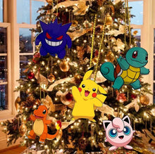 Lade das Bild in den Galerie-Viewer, Weihnachtsbaum Anhänger im Pokemon Look (Gengar, Pikachu, Schiggy, Charmander oder Pummeluff)