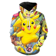 Lade das Bild in den Galerie-Viewer, Vollfarbige Bunte Pokemon Hoodies Pullover in vielen Motiven