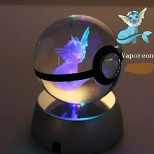 Lade das Bild in den Galerie-Viewer, Kristall Pokeball mit 3D Effekt Realxo Mewtu Pikachu uvm. kaufen