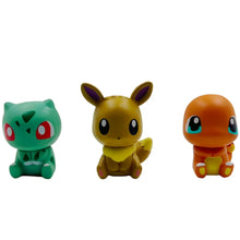 Lade das Bild in den Galerie-Viewer, Niedliche Pokemon Figuren im 6er Pack (Pikachu, Evoli, Glumanda, Schiggy, Bulbasaur & Relaxo)