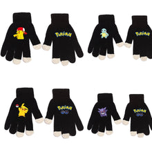 Lade das Bild in den Galerie-Viewer, Warme Winterhandschuhe mit Pikachu und Pokemon Motiven für Erwachsene