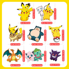 Lade das Bild in den Galerie-Viewer, 8 Stk. Pokemon Deko Schilder für Innen oder Außen Geburtstag, Feier