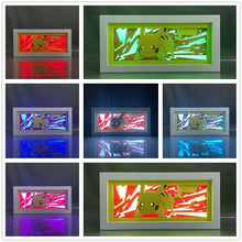Lade das Bild in den Galerie-Viewer, Pokemon Gengar, Pikachu oder Mewto Bild mit LED Beleuchtung Lampe Licht