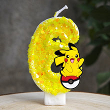 Lade das Bild in den Galerie-Viewer, Gelbe Pikachu Geburtstag Kerze mit Jahreszahl