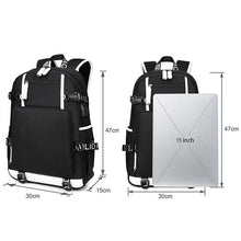 Lade das Bild in den Galerie-Viewer, Glurak, Mewtu, Gengar, Turok Rucksack mit USB Port (ca. 47x30x15cm)