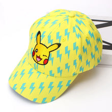 Lade das Bild in den Galerie-Viewer, Pokemon Pikachu Kinder Baseball Mütze in Blau, Gelb oder Schwarz