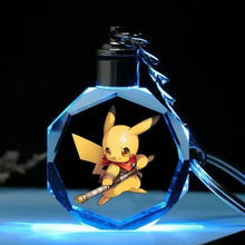 Lade das Bild in den Galerie-Viewer, Bunte Pokémon Pikachu Kristall Keychain Anhänger