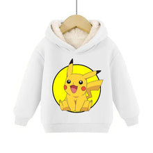 Lade das Bild in den Galerie-Viewer, Warme gefütterte Kinder Pullies Hoodies mit Pokemon Motiven