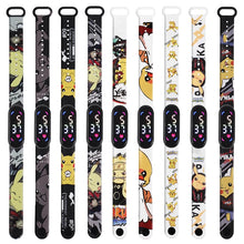 Lade das Bild in den Galerie-Viewer, Pokemon Pikachu u. a. Digital Armbanduhr für Kinder