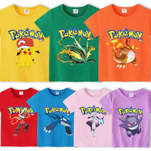 Lade das Bild in den Galerie-Viewer, Kinder T-Shirts mit Pikachu oder Pokemon Motiv
