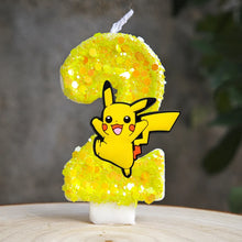 Lade das Bild in den Galerie-Viewer, Gelbe Pikachu Geburtstag Kerze mit Jahreszahl