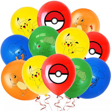 Lade das Bild in den Galerie-Viewer, Bunte Luftballons (12 oder 24 Stk.) für die Pokemon Geburtstagsfeier