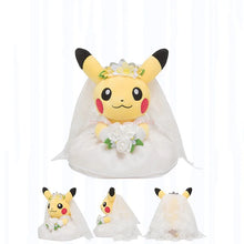 Lade das Bild in den Galerie-Viewer, Pikachu als Hochzeitspaar Pikachu Hochzeit Plüsch Figuren