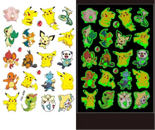 Lade das Bild in den Galerie-Viewer, Pokemon Luminous Tattoo Aufkleber für Kinder - Leuchten bei Dunkelheit