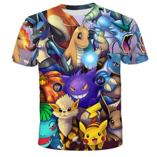 Lade das Bild in den Galerie-Viewer, Bunte Farbenfrohe Pokemon T-Shirts für den Sommer