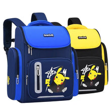 Lade das Bild in den Galerie-Viewer, Pokemon Schul Rucksack mit Pikachu Pokemon Motiv in Blau oder Gelb