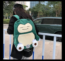 Lade das Bild in den Galerie-Viewer, Relaxo Snorlax Pokemon Rucksack für Schule oder Freizeit