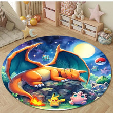 Lade das Bild in den Galerie-Viewer, Runder Glurak Teppich – Feuer & Stil für dein Zuhause