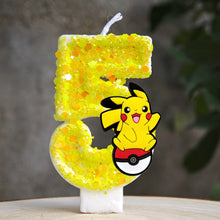 Lade das Bild in den Galerie-Viewer, Gelbe Pikachu Geburtstag Kerze mit Jahreszahl