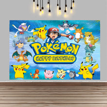 Lade das Bild in den Galerie-Viewer, Pokemon Pikachu Kindergeburtstag große Poster Banner Hintergrund Deko