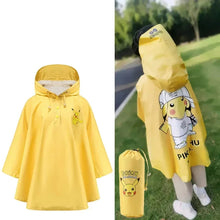 Lade das Bild in den Galerie-Viewer, Pikachu Pokemon Regenumhang Jacke für Kinder