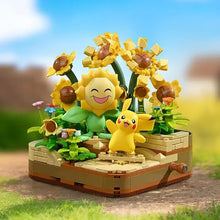 Lade das Bild in den Galerie-Viewer, Pokémon Baustein Spielzeug Sets (Pikachu Sonnenblume, Enton und Flegmon oder Pikachu und Plinfa)