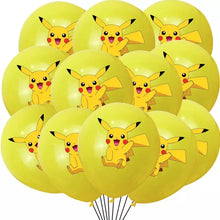 Lade das Bild in den Galerie-Viewer, Bunte Luftballons (12 oder 24 Stk.) für die Pokemon Geburtstagsfeier