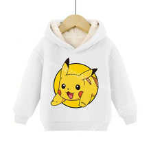 Lade das Bild in den Galerie-Viewer, Warme gefütterte Kinder Pullies Hoodies mit Pokemon Motiven