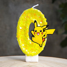 Lade das Bild in den Galerie-Viewer, Gelbe Pikachu Geburtstag Kerze mit Jahreszahl