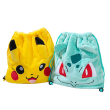 Lade das Bild in den Galerie-Viewer, Plüsch Tasche mit Kordel in Pokemon Motiven