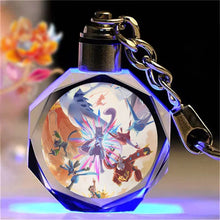 Lade das Bild in den Galerie-Viewer, Bunte Pokémon Pikachu Kristall Keychain Anhänger