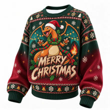 Lade das Bild in den Galerie-Viewer, Pokémon Weihnachts-Sweater – Weihnachtspullover mit Relaxo, Evoli, Gengar, Glurak und vielen weiteren Motiven