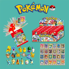 Lade das Bild in den Galerie-Viewer, 24 Stk. Pokemon Pikachu Blind Tüten in Geschenk-Box mit je 1x Figur und 3x Karten