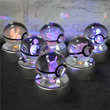Lade das Bild in den Galerie-Viewer, Pokemon 3D Krystal Ball Pikachu Gengar Mew Mewtwo etc.