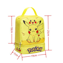 Lade das Bild in den Galerie-Viewer, Tragbare Pokemon Pikachu Lunchbox Bento Tasche für Kinder