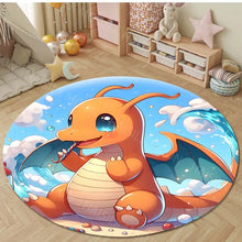 Lade das Bild in den Galerie-Viewer, Runder Glurak Teppich – Feuer & Stil für dein Zuhause