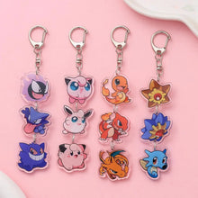Lade das Bild in den Galerie-Viewer, Süße Pokeom Anime Acrylic Schlüsselanhänger Keychains