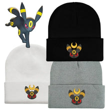 Lade das Bild in den Galerie-Viewer, Warme Nachtara Umbreon Beanie Winter Herbst Mütze
