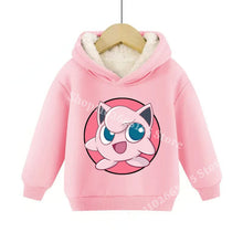 Lade das Bild in den Galerie-Viewer, Warme gefütterte Kinder Pullies Hoodies mit Pokemon Motiven