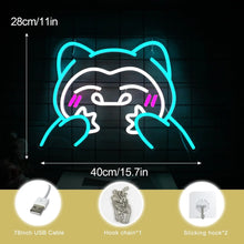 Lade das Bild in den Galerie-Viewer, Snorlax Relaxo LED Neon Wandlampe Pokemon Wand Deko