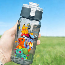Lade das Bild in den Galerie-Viewer, 600ml Pokémon Glurak, Pummeluff, Schiggy Wasserflasche Trinkflasche für Sommer und Freizeit