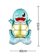 Lade das Bild in den Galerie-Viewer, 4er Set Pikachu Ballons mit Bisasan, Schiggy, Glumanda als Deko für Feier, Geburtstag