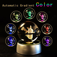 Lade das Bild in den Galerie-Viewer, Pokemon 3D Krystal Ball Pikachu Gengar Mew Mewtwo etc.