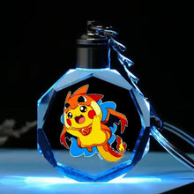 Lade das Bild in den Galerie-Viewer, Bunte Pokémon Pikachu Kristall Keychain Anhänger